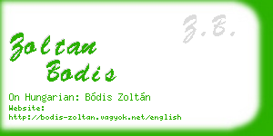 zoltan bodis business card
